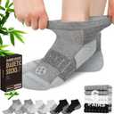 Nonlut Diabetic Socks for Men,6 Pairs Low Cut Neuropathy Mens Diabetic Socks(Black+White+Dark Grey-Medium)