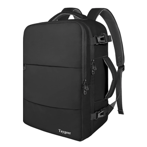 Taygeer Travel Laptop Backpack for Men Women, Airplane Approved Travel Backpack Suitcase with Usb Charging Port, Lightweight College 35l Luggage Bag 15.6inch Laptop Mochila Gifts for Business,Black