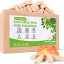 Pre-Cut 5'' Lengths Mini Firewood,Pine Kiln Dried Firewood,Small Barkless Kindling Logs,Fire Pit Accessories Prefect for Solo Stove Mesa XL, Tabletop Firepit,Mesa Fire Sticks Wood,4Lbs