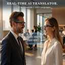 EarlySincere AI Smart Glasses with 4K Camera & ChatGPT, Photochromic Transition Lenses + Extra Blue Light, Real-time Translator & Meeting Minutes, Voice Control Smart Wearable