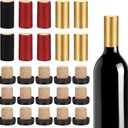 Wine Sealer Set - 60pcs, Includes 30 Cork Stoppers & 30 PVC Shrink Caps, Perfect for Cruise & Gifting