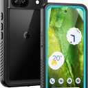 Lanhiem for Pixel 8a Case, IP68 Waterproof Dustproof, Built-in Screen Protector, Rugged Full Body Shockproof Phone Case for Google 8a, Aloe Teal