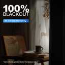 Faux Linen 100% Blackout Curtains for Bedroom, 108 Inch Blackout Curtains, Room Darkening Curtains Living Room, Long Curtain Grommets Drapes, Thermal Curtains(2 Panels, Natural)