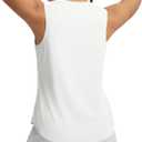 baleaf Women's Cooling Workout Tank Tops Quick Dry Loose Fit Athletic Tops Sleeveless Shirts UPF50+ Lightweight Running Gym (White, M)