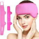 Headache Ice Pack Head Wrap for Migraines Reusable Gel Forehead Ice Pack for Injuries Cold Pack Head Ice Therapy Wrap for Headache Relief Fever Tension Sinus Pain Chemo Head Injuries Stress(Hot Pink)
