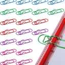 20PCS Pen Clips for Notebook, 5 Colors Heart Pen Clip for Notebook, Suitable for School Office Supplies (Pink Red Purple Green Blue)
