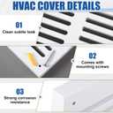 Colingmill 1 Pcs Decorative Return Air Vent Cover 24 x 8.5 x 3/4 Inch (22x6 Duct Opening) White MDF Modern Farmhouse Wall Vent Grille High Airflow Cold Air Return HVAC Cover for Wall Baseboard