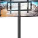 Universal Pedestal TV Stand with Bracket for 32"-75" TVs Floor TV Stand w/Cable Management Holds 132lbs Max VESA 600x400mm TS004H