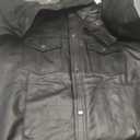 Milwaukee Leather LKM1601 Men's Black Lightweight Snap Front Leather Shirt - (Black, S)