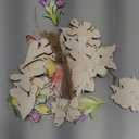 Wenqik 36 Pcs Spring Ornaments for Tree Spring Flower Tulip Wooded Decorations Easter Tree Decorations Farmhouse Hanging Sign for Holiday Easter Party Home Decoration(Butterfly)