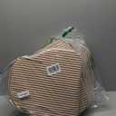 Brown Striped Winsor Chair Cushions with Ties, Dining Kitchen Chair Seat Pads Non Slip Removable Washable Cover 17"x16" Set of 4