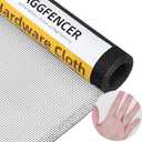 24in x 10ft Black Hardware Cloth 1/8 inch 27Ga PVC Coated Wire Mesh Vinyl Coated Galvanized Wire Mesh Screen Roll, Welded Metal Chicken Wire Fencing, for Garden Plant Fencing Bee Screen