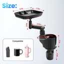 Car Cup Holder Tray Table 10-inch Car Food Tray Portable 4-in-1 Car Cup Holder Extender 360 Rotating with Phone Holder Essential for Road Trips