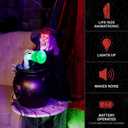 Haunted Hill Farm 1.8-Ft. Witch Pouring Potion Tabletop Animatronic