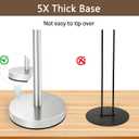 Hand Towel Holder Stand, 14.37 inch Standing Towel Racks for Bathroom, Stainless Steel Free Standing Towel Rack, Heavy Weight Towel Bar for Bathroom Vanity Countertop &Kitchen