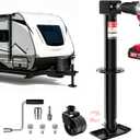 BOYISEN 2-in-1 A-Frame Trailer Jack, 5000lbs Foot Plate & 2000 lbs Dual-Wheel, 20-24V Cordless Drill Powered, 14" Lift, Heavy-Duty Trailer Jack for Boat, RV & Utility