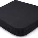 ORGANIC TEXTILES Organic Seat Cushion - 3" Firm Latex with Black Cotton Cover - GOLS/GOTS Certified - Back Tailbone Pressure Relief Support, Office Chair, Gym Bleacher Seats, Car, Sporting Event