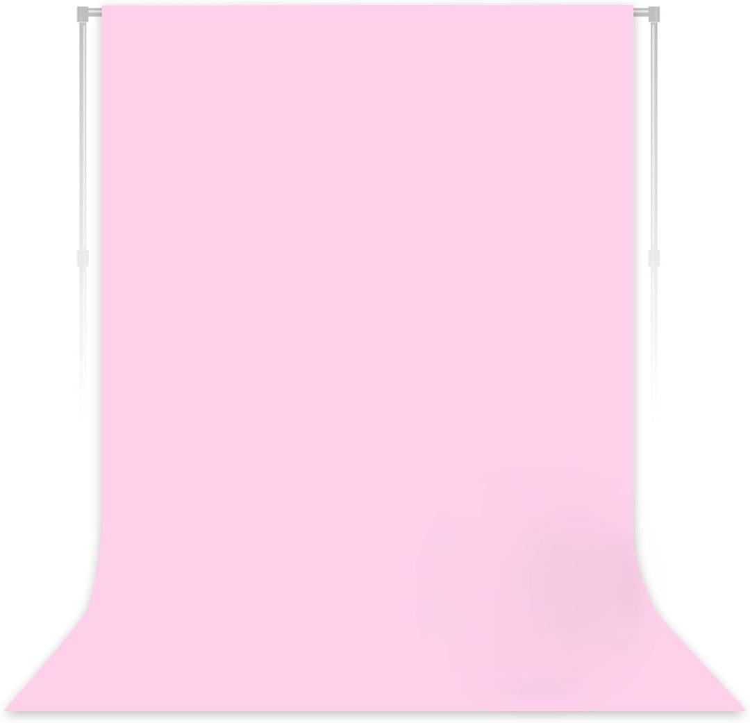 Pink Backdrop for Photoshoot, Professional Photo Backdrop Background Curtain for Product Photography, Portraits, Wedding, Party, Live Streaming Video Recording 8X10 FT (Background Only)