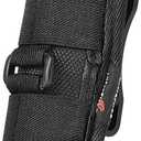 UltraFire Tactical Flashlight Holster,Compact Nylon Duty Belt Flashlight Holder Pouch,1 inch LED Flashlight Universal,with 360 Degrees Rotatable Clip Long Type,Baton Holder