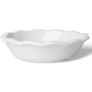 GDCZ Mini Pie Pan Set of 4, Ceramic Individual Stackable Pie TinsNon-Stick Baking Bread Pan, Microwave and Dishwasher Safe, 5.8 Inch 8OZ, White