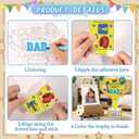 2 x Qpout 36 PCS Fathers Day Trophy Craft Kit for Kids, DIY Color Your Own Best Dad Trophy & Card, Fun Fathers Day Crafts for Kids, Art Activities for Home or School