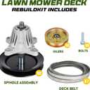 42" Deck Rebuild Kit Fit for Cub Cadet LTX1040 LTX1042 LTX1042KW LTX1042KH EZT-L42, 2 spindles 918-04822 618-04822, 2 Idlers 753-08171 756-04129B, 1 Deck Belt 954-04060 754-04060