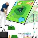 URUQ Golf Chipping Game with 6 x 6 FT Large Target Mat Training Set, 70 inches x 70 inches