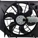 BOXI 621-199 Radiator Cooling Fan Assembly Fit for BMW E46 3-Series 1999-2005 320i 323Ci 323i 325Ci 325i 325xi 328Ci 328i 330Ci 330i 330xi 17117561757