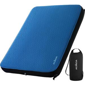 Acacia 4" Thick Self Inflating Sleeping Pad with Foam, Innovative Y-Shaped Telescopic Structure, Ultraportable Camping Air Mattress with Pump Sack, Easy Roll Up Sleep Bed for Travel Tent Car