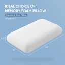 Sweetcrispy Back and Side Sleeper Support, White Gel Cooling Memory Foam Pillows for Sleeping, Bed Pillows for Adults with Breathable Mesh and Washable Cover 1 Pack