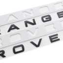Car Emblems Badge for Land Rover Range Rover/Range Rover Sport/Range Rover Velar,1PCS/2PCS DIY Badge Decoration Hood Body Exclusive Logo Sticker Self-Adhesive Modification Replacement Accessories (MatteBlack)