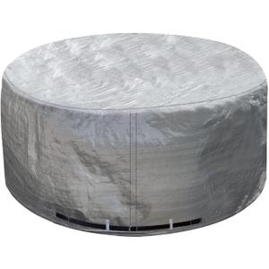 Round Hot Tub Cover 170G Polyethylene Spa Cover Waterproof and UV Protection Hot Tub Sun Shield(80"(D) x35(H), Silver)