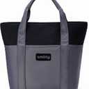 SMIRLY Large Insulated Cooler Bag, Thermal Insulated Grocery Bags, Collapsible Cooler Tote for Travel,Beach or Picnic (Grey)