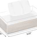 Clear Acrylic Tissue Box Holder, Rectangle Dispenser Tissue Box Cover for Bathroom, Bedroom Dresser, Countertop, Desk
