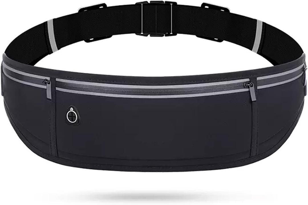 Running Waist Pack for Men Workout Zipper Fanny Packs Hiking,Pouch Phone Holder Money Belt Running Gear Accessories,Outdoor Sports Storage Bag (Fits waists from 24 inches to 47 inches)