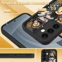 KANGHAR Black Case for Samsung Galaxy S25 Plus Case, Cute Mushroom Art Design Soft TPU Shockproof Protective for Women Girls Slim Phone Cover-Black