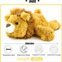 YOUBLEK 20" | 4 Pounds Weighted Stuffed Animals,Sensory Comfort Plush Throw Pillow Toy, Soft for Home & School, Kawaii Plushies Hugging Toy Gifts for Kids & Adults (Lion, 20 inch 4 Pounds)