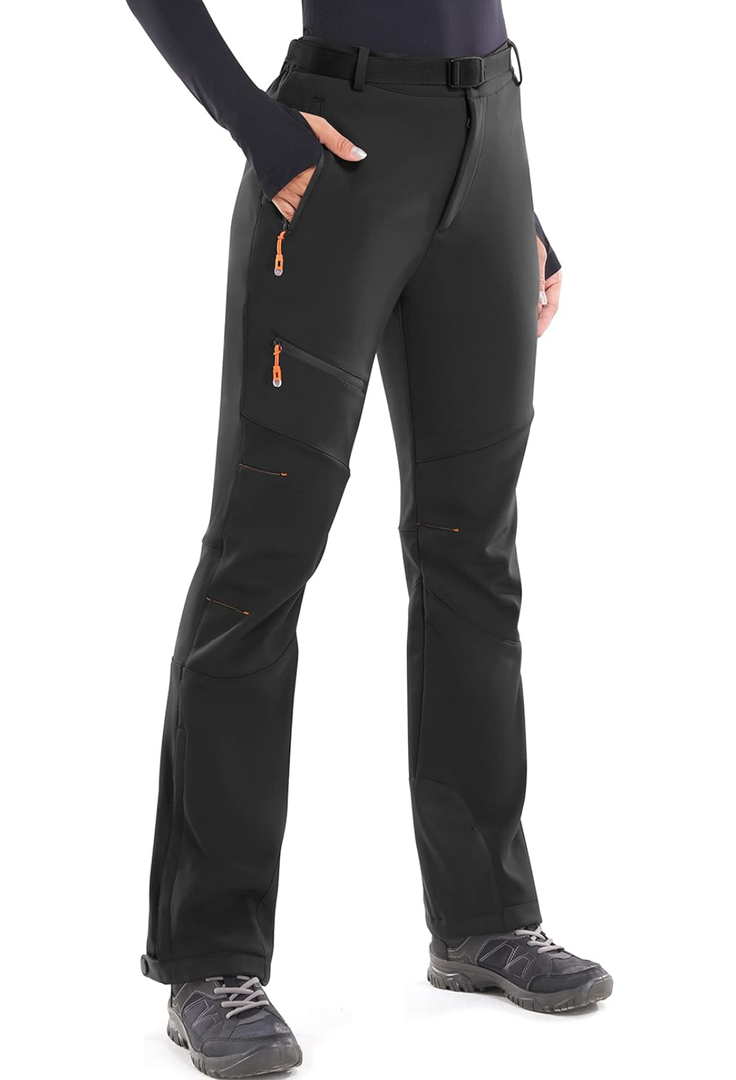 Heathyoga Snow Ski Pants Women Waterproof Softshell Insulated Fleece Lined Snowboard Pants Hiking Pants for Winter Outdoor,S
