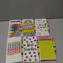 Marhpveua 6 Pack Teacher Appreciation Sticky Notes and Pen Set Teacher Appreciation Gifts Best Teacher Note Blackboard Self-Stick Note Pads Writing Memo Pads for Teacher Appreciation Week End of Year (Classical)