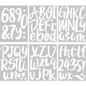 Outus 576 Pieces 8 Sheets Letters Stickers Self Adhesive Vinyl Letter for Graduation Cap Alphabet Number Stickers Mailbox Numbers Sticker, Decals for Classroom Decor Sign Door(White,6 Inch)