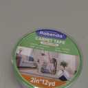 Rabenda Double Sided Carpet Tape - 2 Inch x 12 Yards Removable Rug Tape for Hardwood Floors, Tile & Laminate - No Residue Strong Hold Anti Slip Gripper for Area Rugs, Mats & Carpets (36' (Round))