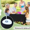 misaya 10 Packs Disposable Plastic Table Cloth, 54 x 108 Inch Waterproof Rectangle Tablecloth, Leakproof & Sturdy Decorative Table Covers for Picnic, Party and Outdoor, Black