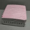 12pcs Carpet Squares Puzzle Floor Mat, Plush Interlocking Carpet Tiles, Anti Slip EVA Foam Jigsaw Floor Tiles, Build A Safe Area for Bedroom Playroom (Pink+White)