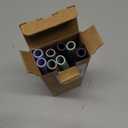 Elk and Friends Adult & Kid's Reusable Silicone Straws with Stopper for 8oz & 10oz Mason Jars or Tumblers, Pack of 8 Colorful Straws 6.3"