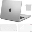 MOSISO Compatible with MacBook Pro 14 inch Case 2025 2024 2023 2022 2021 M4 M3 M2 M1 A3112 A3185 A3401 A2918 A2992 A2779 A2442, Plastic Hard Shell&Keyboard Cover&Screen Film&Pouch, Frost
