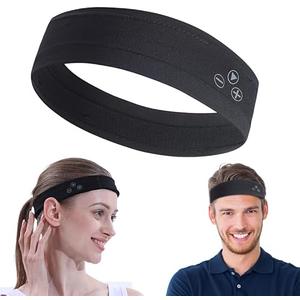 mucro Sports Headband Ipx5 Waterproof Headphones Wireless Sleep Bluetooth Headband Adjustable Size Fits The Head Bluetooth Headband for Sleeping