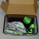 XSTRAP STANDARD Wheel Chock E-Track Tie Down Straps Kit, 2 Pack 2" x 9FT Over-The-Tire Ratchet Straps with Steel Wheel Chocks, 1466 lbs WLL for ATV, UTV, Lawn Mower, Trailer Hauling, Green