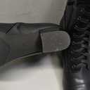 Women's Victorian Ankle Boots Lace UP Boots For Women Booties Side Zipper Block Chunky Mid Heel, Size 8.5