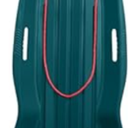 Retrospec Retrorider Plastic Snow Sled for Kids and Adults - Toboggan Style with Pull Rope, Cold-Resistant Construction & Hard Bottom for Fast Downhill Rides, Blue