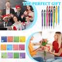 24 Pcs Christmas Inspirational Gifts Bulk, Cute Inspirational Sticky Notes with Fun Pens, 360 Sheets, Employee Appreciation Gift Bulk Mini Motivational Gift for Coworkers Teacher Nurse Office Supplies